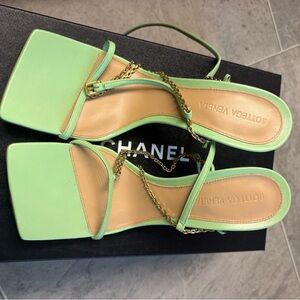 Green stylish sandals